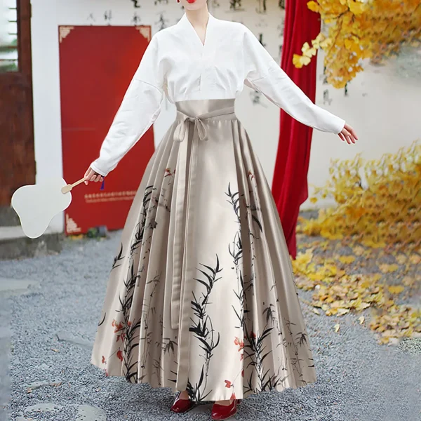 Kf S1c41abe0ad2445458abd5c93f5cd1459q Traditional Chinese Shirt Horse Face Skirt Spring Autumn Skirt Mamianqun Dress Women S Clothing Pleated Embroidery Traditional Chinese Shirt Horse Face Skirt Spring Autumn Skirt Mamianqun Dress Women's Clothing Pleated Embroidery Skirt