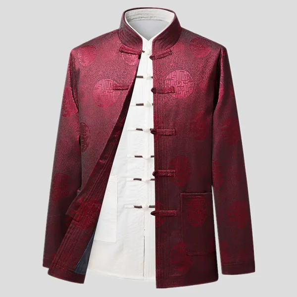 Kf S1df0b61207724352aea5bd95aec8611ef 2024 Spring Brand Designer Chinese Traditional Men S Stand Collar Silk Tang Suit Clothing Kung Fu Spring Brand Designer Chinese Traditional Men's Stand Collar Silk Tang Suit Clothing Kung Fu Jacket Coat