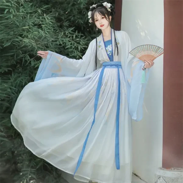 Kf S1f2f5fb37f884d86b0b0f0f10e1f9176v Chinese Hanfu Women S New Song Dynasty Original Authentic Traditional Retro Daily One Piece Waist Length Chinese Hanfu women's new Song dynasty original authentic traditional retro daily one-piece waist-length pleated skirt