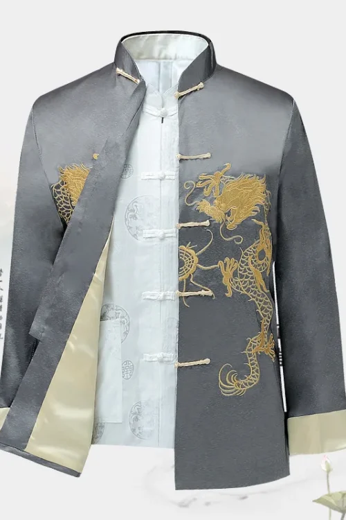 Kf S24785e21650941ea812b792c17f35f90p Traditioneller chinesischer Stil Männer Kung Fu T Shirts Tops Stickerei Drache Hanfu Bluse Tang Anzug Jacken Traditioneller chinesischer Stil Männer Kung Fu T Shirts Tops Stickerei Drache Hanfu Bluse Tang Anzug Jacken Cheongsam Neujahr Mäntel