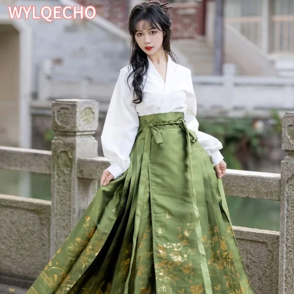 Kf S254c99ce7d4345c696e7749e725cfee6h Horse Face Skirt Original Modern Hanfu Skirt New Chinese Style Costume Mamianqun Ming Dynasty Weaving Gold Horse Face Skirt Original Modern Hanfu Skirt New Chinese Style Costume Mamianqun Ming Dynasty Weaving Gold Dresses