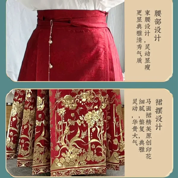 Kf S2566dc1c091e45dc88428359ae6f7ebdp Traditional Chinese Hanfu Horse Face Skirt Vest Mamianqun Short Skirt Set Embroidery Top Horse Face Skirt Traditional Chinese Hanfu Horse Face Skirt Vest Mamianqun Short Skirt Set Embroidery Top Horse Face Skirt Two Piece Set 2590