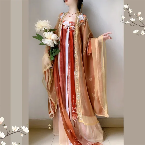 Kf S256d4166018148be9428ac801d35aaf22 Chinese Hanfu Dress Carnival Fairy Cosplay Dress Embroidered Ancient Costume Pink Loose Sleeved Fairy Elegant Woman Chinese Hanfu Dress Carnival Fairy Cosplay Dress Embroidered Ancient Costume Pink Loose-sleeved Fairy Elegant Woman Dance Dress