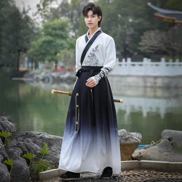 Kf S26247862e8e8465e918b5f8493287400u Original Hanfu Men S Clothing Chinese Traditional Embroidery Hanfu Dress Gradient Blue Hanfu Adult Cosplay Costume Original Hanfu Men's Clothing Chinese Traditional Embroidery Hanfu Dress Gradient Blue Hanfu Adult Cosplay Costume Plus Size 5XL