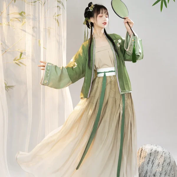 Kf S27c23e10072b4adabf623ea0031f8cb7s Hanfu Song Dynasty Cardigan Improved Waist Length Skirt Ancient Costume Embroidery Fairy Elegant Chinese Traditional Dress Hanfu Song Dynasty Cardigan Improved Waist-length Skirt Ancient Costume Embroidery Fairy Elegant Chinese Traditional Dress Women