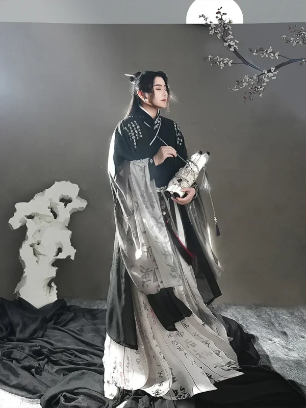 Kf S2a3762025822446697d775e1d499b3dac Large Size 3xl Hanfu Men Chinese Traditional Hanfu Ink Gradient Black Dress Male Cosplay Costume Oversized Large Size 3XL Hanfu Men Chinese Traditional Hanfu Ink Gradient Black Dress Male Cosplay Costume Oversized Hanfu Dress For Men