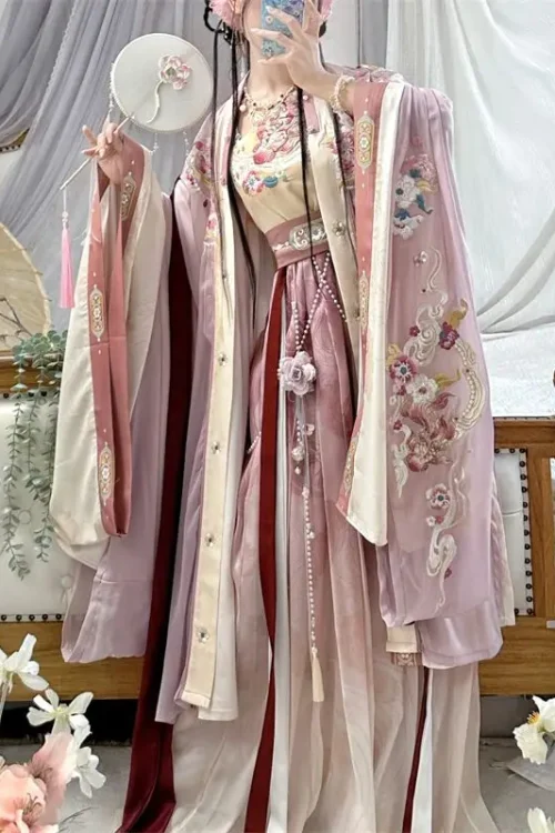 Kf S2cce15b33c6b4a92938fd49160960cf5s Chinese Song Dynasty Ke Zi Skirt Heavy Industry Embroidery Integrated Waist Length Large Sleeve Hanfu Stage Chinese Song Dynasty/Ke Zi Skirt Heavy Industry Embroidery Integrated Waist Length Large Sleeve Hanfu Stage Performance Dress