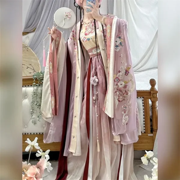 Kf S2cce15b33c6b4a92938fd49160960cf5s Chinese Song Dynasty Ke Zi Skirt Heavy Industry Embroidery Integrated Waist Length Large Sleeve Hanfu Stage Chinese Song Dynasty/Ke Zi Skirt Heavy Industry Embroidery Integrated Waist Length Large Sleeve Hanfu Stage Performance Dress