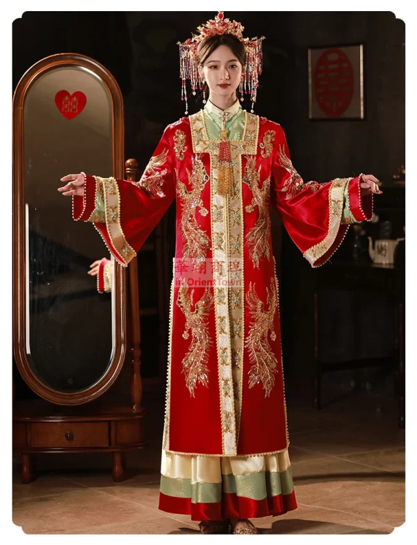 Kf S31ecc47f52984c5baf812be3badf63250 Clothing Heavy Industry Bride Gown Robe Ming Dynasty Pop Hanfu Chinese Wedding Dress For Overseas Oriental Girl