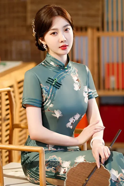 Kf S348489a7ed55416a926f6b90ca6e5ce40 Yourqipao Sommer 2023 Gedrucktes Grünes Cheongsam Elegante Mode Kurzärmelig Verbesserte Qipao Chinesischer Stil Abendkleid Sommer Gedrucktes Grünes Cheongsam Elegante Mode Kurzärmelig Verbesserte Qipao Chinesischer Stil Abendkleid für Frauen