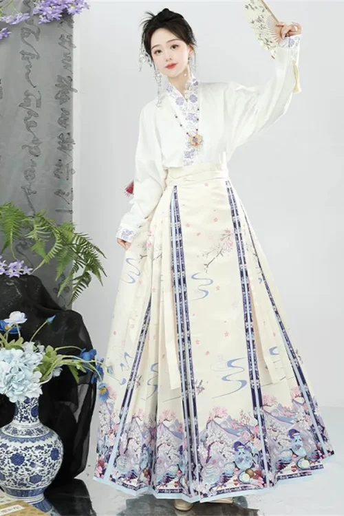 Kf S3529555135a84666b260a7ccec743473n Vest Skirt Hanfu Modern Style Women S Suit Mamianqun Chinese Vintage Clothing Horse Face Skirt Daily Vest Skirt Hanfu Modern Style Women's Suit Mamianqun Chinese Vintage Clothing Horse Face Skirt Daily Wear