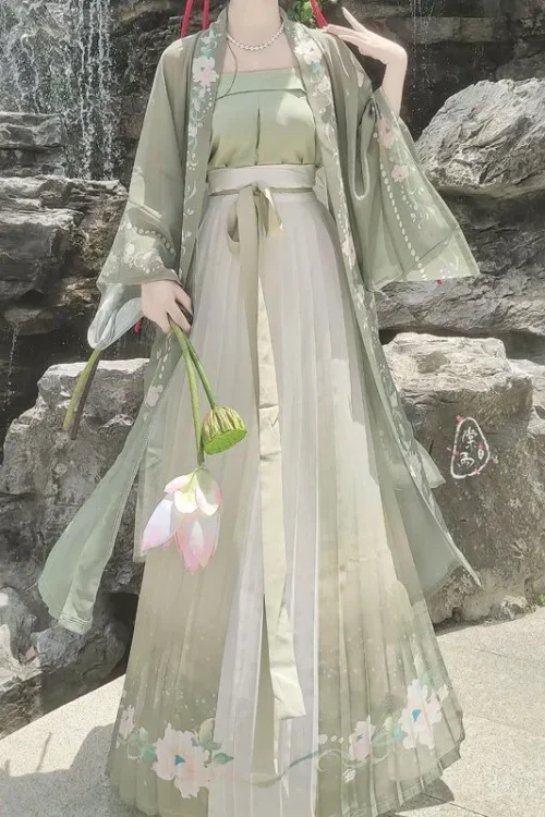 Kf S36f50f5d82094a3fbb6a141a05bc1995v Hanfu Women Chinese Traditional Dress Cosplay Costume Ancient Song Dynasty Hanfu Dress Spring Summer 3pcs Green Hanfu Women Chinese Traditional Dress Cosplay Costume Ancient Song Dynasty Hanfu Dress Spring Summer 3pcs Green Sets Plus Size