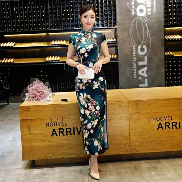 Kf S3709defdc7494535a1200c2edc42e6fff Qipao Dress Modern Silk Chinese Traditional Women Dresses Modern Cheongsam Elegant Vestidos Wedding Party Dress Qipao Dress Modern Silk Chinese Traditional Women Dresses Modern Cheongsam Elegant Vestidos Wedding Party Dress