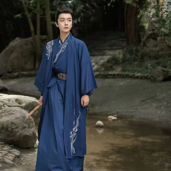 Kf S37bcedccddc6489b8a5894d1bf5f3840o Hanfu Song Dynasty Outfits Men Black Blue Hanfu Men S Chinese Traditional Chinese Traditional Clothes For Hanfu Song Dynasty Outfits Men Black Blue Hanfu Men's Chinese Traditional Chinese Traditional Clothes for Men for Cosplay