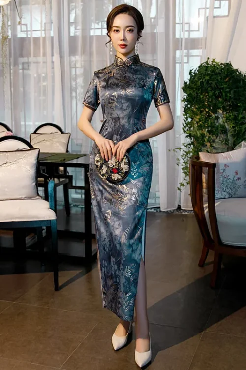 Kf S38852fbacfcf4c3d8b30eeee3156f7c6o 2023 Cheongsam Women S Long Elegant Sexy Slim Spring Summer Show Performance Evening Dress Improved Chinese Cheongsam Women's Long Elegant Sexy Slim Spring Summer Show Performance Evening Dress Improved Chinese Style Retro Qipao