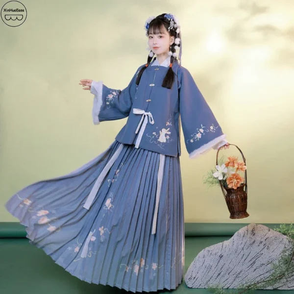 Kf S3966be71445e4fd9bcb282007f0024d2t Water Hanfu Women Winter Chinese Ancient Traditional Clothing Fairy Princess Cosplay Costume Retro Ming Dynasty Elegant Hanfu Women Winter Chinese Ancient Traditional Clothing Fairy Princess Cosplay Costume Retro Ming Dynasty Elegant