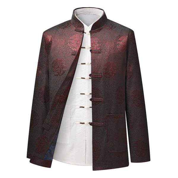 Kf S3ac7958dc5f5461e9be998d5824842bb4 2024 Spring Brand Designer Chinese Traditional Men S Stand Collar Silk Tang Suit Clothing Kung Fu Spring Brand Designer Chinese Traditional Men's Stand Collar Silk Tang Suit Clothing Kung Fu Jacket Coat