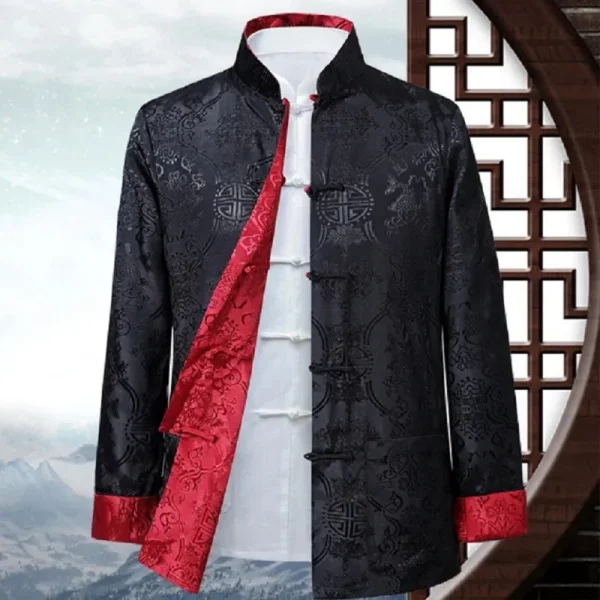 Kf S3b6a41b888c7452d8c51b70365a51752h Hot Sale Men Chinese Style Satin Silk Tang Suit Jacket Double Faced Long Sleeve Kung Fu Hot Sale Men Chinese Style Satin Silk Tang Suit Jacket Double Faced Long Sleeve Kung Fu Coat Hanfu Clothing Jackets Size S-3XL