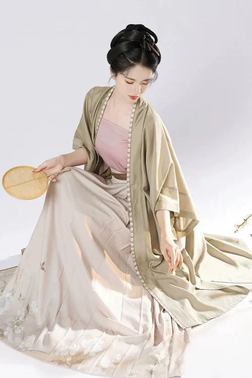 Kf S3e1aee1b58514f6c823ad248b2b80a00u Original Hanfu Dress Song Changgan Temple Three Piece Set Improved Song Mo Classical Chinese Painting Pleated Original Hanfu Dress Song Changgan Temple Three-piece Set Improved Song Mo Classical Chinese Painting Pleated Skirt