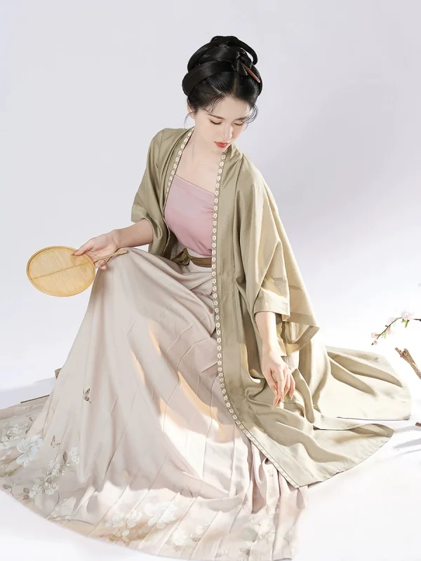 Kf S3e1aee1b58514f6c823ad248b2b80a00u Original Hanfu Dress Song Changgan Temple Three Piece Set Improved Song Mo Classical Chinese Painting Pleated Original Hanfu Dress Song Changgan Temple Three-piece Set Improved Song Mo Classical Chinese Painting Pleated Skirt