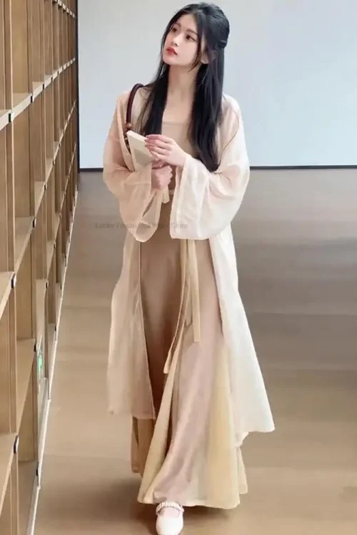 Kf S403f0d609a2c4227a71fead983924c6em Modern Chinese Song Dynasty Hanfu Female Retro Daily Casual Spring Summer Fairy Chiifon Women Improved Lady Modern Chinese Song Dynasty Hanfu Female Retro Daily Casual Spring Summer Fairy Chiifon Women Improved Lady Hanfu Dress Set