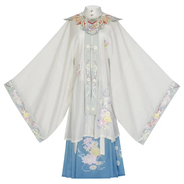 Kf S40a2c8872e0146e5abfcdec42b33dae3a 2 Colors Chinese Traditional Hanfu Women Ming Dynasty Cloud Shoulder Horse Face Skirt Printing Folk Fairy 2 Colors Chinese Traditional Hanfu Women Ming Dynasty Cloud Shoulder Horse Face Skirt Printing Folk Fairy Dance Cosplay Dress