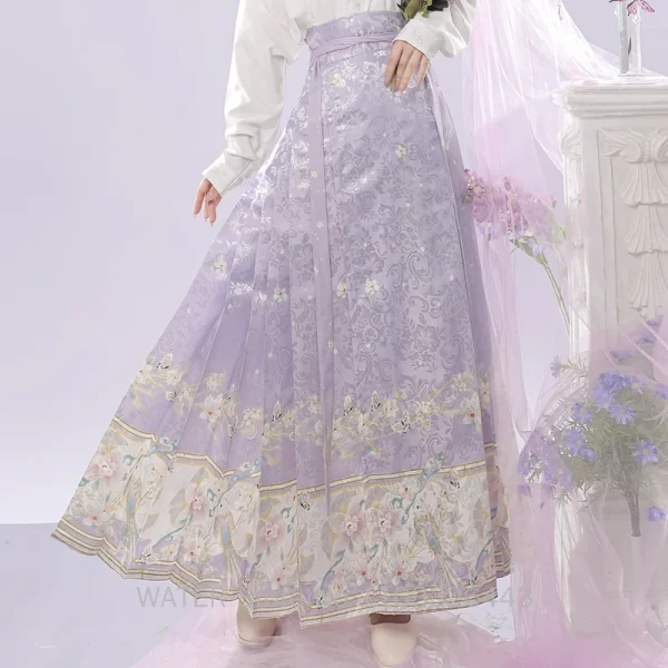 Kf S40d310a77d464bbb81c485d6216230111 Water Purple Modern Hanfu Women S Horse Face Skirt Top Suit Mamianqun Daily Wear Chinese Dresses Purple Modern Hanfu Women's Horse Face Skirt Top Suit Mamianqun Daily Wear Chinese Dresses Traditional Ming Dynasty Style