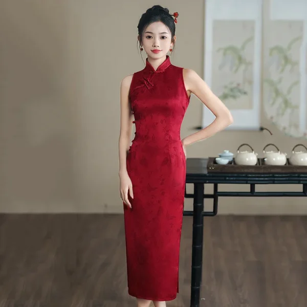 Kf S4131032f67ab44c08ec2bf0fd1066b83h Sexy Halter Women Chinese Dresses Red Print Vintage Cheongsams Qipao Female Sleeveless Mandarin Collar Party Dress Sexy Halter Women Chinese Dresses Red Print Vintage Cheongsams Qipao Female Sleeveless Mandarin Collar Party Dress Vestidos ﻿