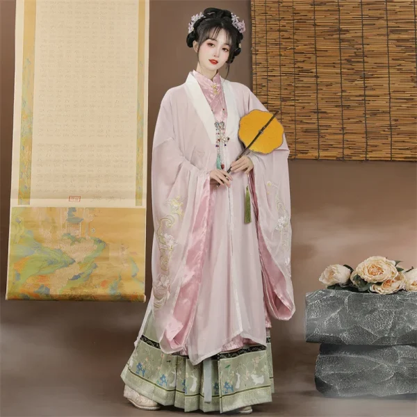 Kf S41e10c8a43dd4dfdac15b6605eac4048p Embroidered Print Flower Oriental Clothing Chinese Traditional Hanfu Ming Dynasty Style Horse Face Skirt Fairy Cosplay Embroidered Print Flower Oriental Clothing Chinese Traditional Hanfu Ming Dynasty Style Horse Face Skirt Fairy Cosplay Costumes