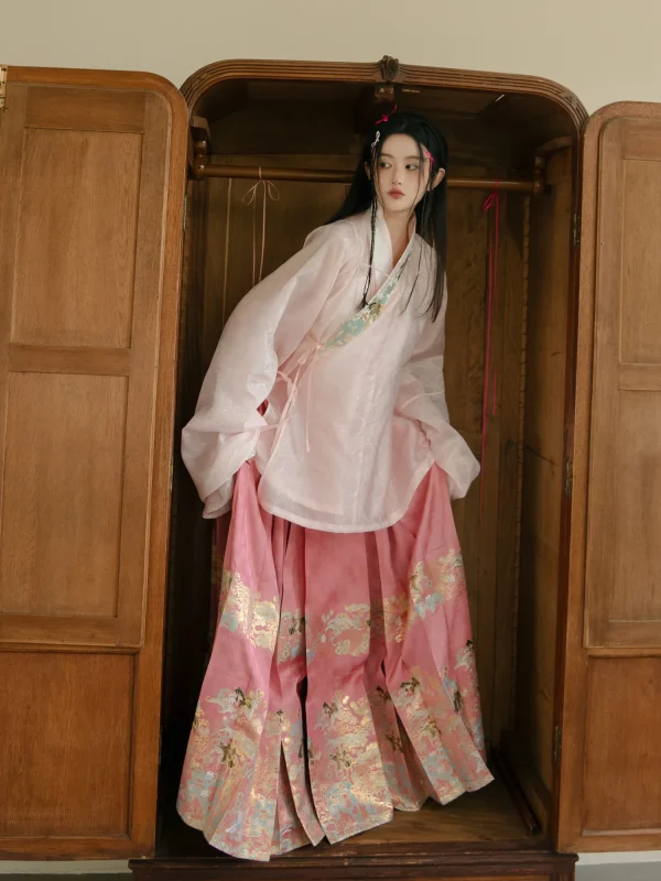 Kf S4412e5b8d358438b9269ea15bab19c900 Pink Mamianqun Chinese Traditioanl Hanfu Ancient Ming Dynasty Traditional Clothing Costumes Woman Wedding Elegant Horse Face Pink mamianqun Chinese Traditioanl Hanfu Ancient Ming Dynasty Traditional Clothing Costumes Woman Wedding Elegant Horse face