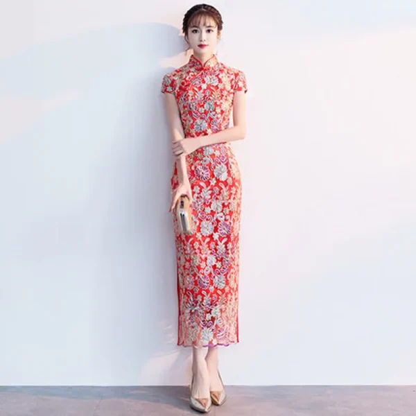 Kf S4576fdf2f85c4f70826fa2d53d0e675fc Red Lace Bride Party Cheongsam Oriental Womens Dress Fashion Chinese Style Elegant Long Qipao Luxury Wedding Red Lace Bride Party Cheongsam Oriental Womens Dress Fashion Chinese Style Elegant Long Qipao Luxury Wedding Robe Vestido S-5XL