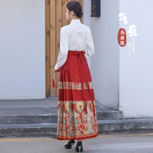 Kf S459dcbc3b4de4986b7f7184a60c4098an Women S Modern Hanfu 2pc Set Bamboo Garden Mamianqun Ancient Chinese Costume Women's Modern Hanfu 2pc Set Bamboo Garden Mamianqun Ancient Chinese Costume