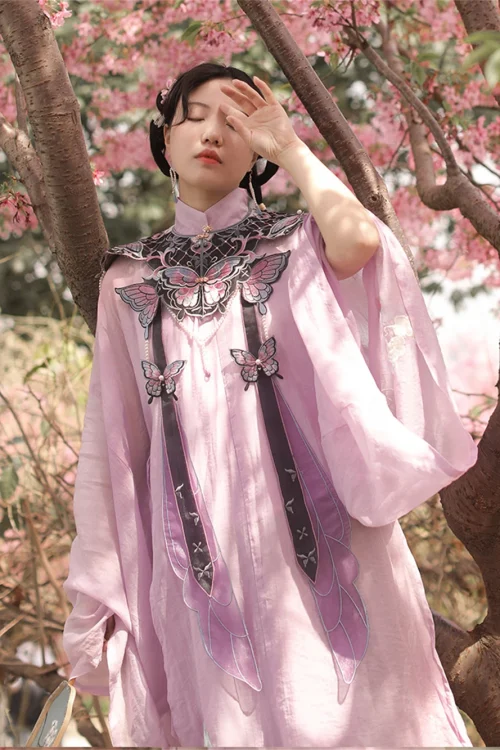 Kf S474e423ee09343b1b67ad41f4c97c0fdd Ming Dynasty Embroidery Stand Up Collar Cloud Shoulder Ribbon Women S Ancient Style Summer Hanfu Accessories Ming Dynasty Embroidery Stand-up Collar Cloud Shoulder Ribbon Women's Ancient Style Summer Hanfu Accessories Girl Gift