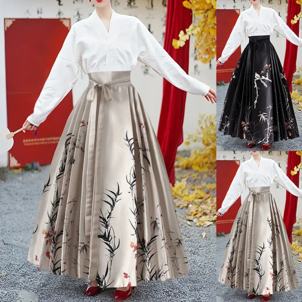 Kf S480999c5b2504ec0a002387eb72a2a842 Traditional Chinese Shirt Horse Face Skirt Spring Autumn Skirt Mamianqun Dress Women S Clothing Pleated Embroidery Traditional Chinese Shirt Horse Face Skirt Spring Autumn Skirt Mamianqun Dress Women's Clothing Pleated Embroidery Skirt