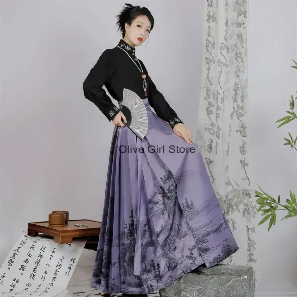 Kf S48306cf3d2064744b0a354923d261581n Airplane Sleeves Horse Face Skirts Chinese Traditional Dress Set Hanfu Embroidery Wedding Daily Ming Style Cosplay Airplane Sleeves Horse Face Skirts Chinese Traditional Dress Set Hanfu Embroidery Wedding Daily Ming Style Cosplay Office Lady