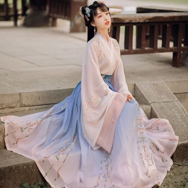 Kf S487193a9db7a4b2fbc47ddbd82214ab92 Chinese Style Hanfu Dress Women Traditional Elegant Floral Embroidery Princess Dresses Oriental Fairy Cosplay Stage Dance Chinese Style Hanfu Dress Women Traditional Elegant Floral Embroidery Princess Dresses Oriental Fairy Cosplay Stage Dance Robe