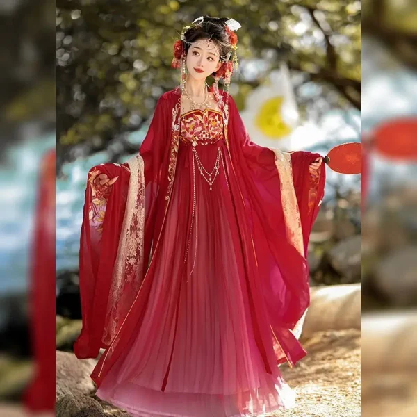 Kf S4a075fe5a65340ba8856cbb9b3f2411ci Chinese Hanfu Dress Women Carnival Cosplay Costume Party Outfit Ancient Traditional Wedding Vintage Tang Dynasty Red Chinese Hanfu Dress Women Carnival Cosplay Costume Party Outfit Ancient Traditional Wedding Vintage Tang Dynasty Red Hanfu Dress