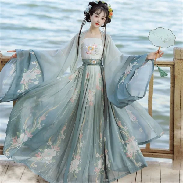 Kf S4ce149f838e64aa4ad6e47aae3559d24i Ancient Traditional Chinese Women Elegant Hanfu Dress Fairy Embroidery Stage Folk Dance Costume Retro Song Dynasty Ancient Traditional Chinese Women Elegant Hanfu Dress Fairy Embroidery Stage Folk Dance Costume Retro Song Dynasty 3 Piece Sets