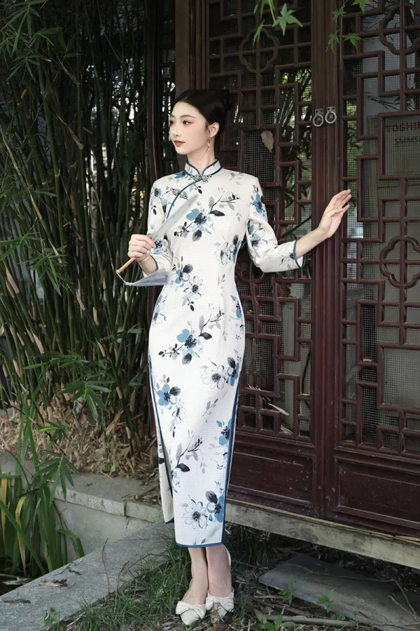 Kf S4ee520ed28524f5f8d8e011ab5b11d78b Traditional Chinese Dress Simple Elegant Women S Qipao Sexy Slim Fit Long Vestidos Mandarin Collar Evening Traditional Chinese Dress Simple Elegant Women's Qipao Sexy Slim Fit Long Vestidos Mandarin Collar Evening Party Cheongsam