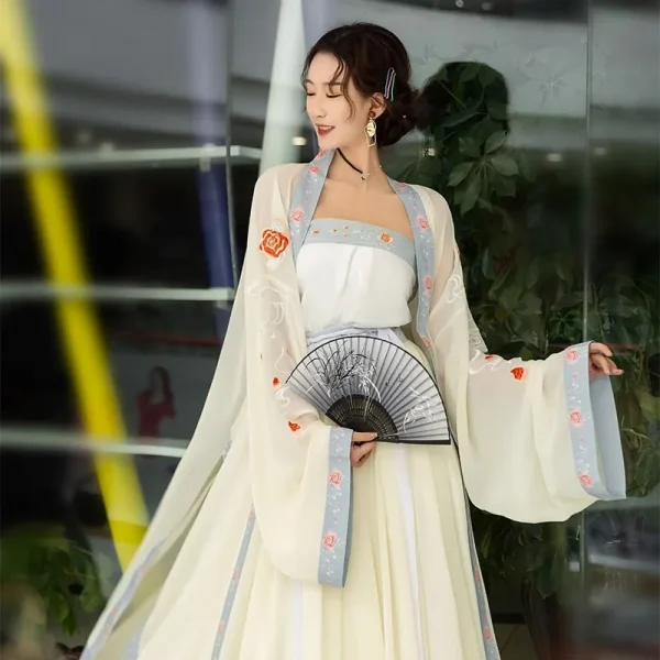 Kf S5113944b0baa4c1998df4fdf463e6f46y Chinese Original Hanfu Song Dynasty Three Piece Embroidered Waist Skirt Daily Spring And Summer Women S Chinese original Hanfu Song Dynasty three-piece embroidered waist skirt daily spring and summer women's wear