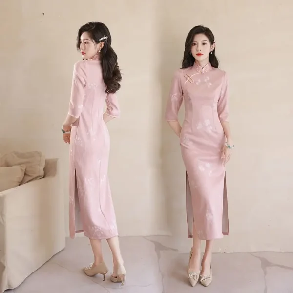 Kf S52cda1b469cf4d789f12a24347fea88fd Cheongsam Dress Modern Qipao Traditional Chinese Clothing For Women 2024 Spring New Pink Long Autumn Winter Cheongsam Dress Modern Qipao Traditional Chinese Clothing for Women Spring New Pink Long Autumn Winter Dress