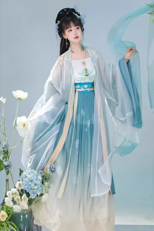 Kf S5585e9d5e0734de093366f5cf3f9ee9d1 2024 Song Dynasty Original Hanfu Women S Chinese Style Improved Waist Filled Embroidery Ancient Style Suit Song Dynasty Original Hanfu Women's Chinese Style Improved Waist-filled Embroidery Ancient Style suit Spring and Summer