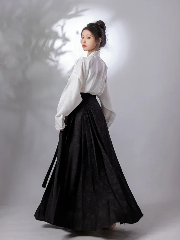 Kf S55ac57e1cdf34a80af03c6e064471da4o Retro Chinese Improved Ancient Hanfu Style Ma Mian Skirt Loose Shirt Long Dress Two Pieces Set Retro Chinese Improved Ancient Hanfu Style Ma Mian Skirt Loose Shirt Long dress two pieces Set for women daily hanfu Dress