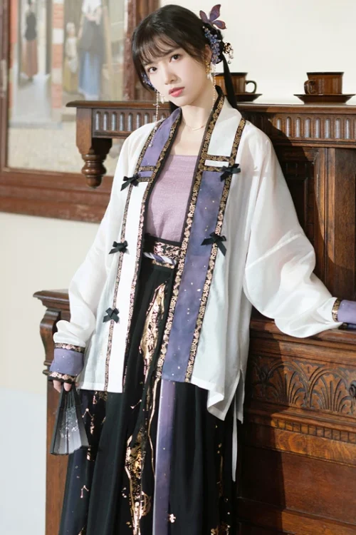 Kf S56f60ea3b3ab46a7869eb7f7d3a16ab5p New Hanfu Suit Chinese Traditional Female Daily Clothing Song Dynasty Women Costumes Festival Dress Black Gold New Hanfu Suit Chinese Traditional Female Daily Clothing Song Dynasty Women Costumes Festival Dress Black & Gold Skirt