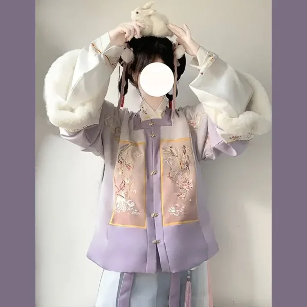 Kf S579c773550b949a38a315409379015fcq Original Elegant Purple Square Collar Hanfu Dress Heavy Industry Embroidered Horse Face Skirt Chinese Ming Dynasty Original Elegant Purple Square Collar Hanfu Dress Heavy Industry Embroidered Horse Face Skirt Chinese Ming Dynasty Hanfu 3pcs