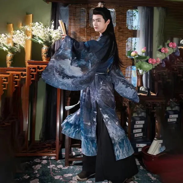 Kf S5a989c16642b4fa286e4a639d6414857p New Winter Spring Hanfu Men Women Chinese Ming Dynasty Printing Loose Fit Costume Ancient Noble Robe New Winter Spring Hanfu Men Women Chinese Ming Dynasty Printing Loose Fit Costume Ancient Noble Robe Xmas Party Stage Clothing