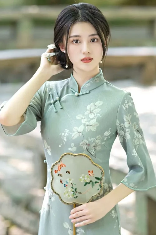 Kf S5caf010280ce4356918e6a27d8235f90u New Summer Vintage Elegant Cheongsam Chinese Traditional Qipao Mid Sleeve Dress For Women Clothing New Summer Vintage Elegant Cheongsam Chinese Traditional Qipao Mid Sleeve Dress for Women Clothing