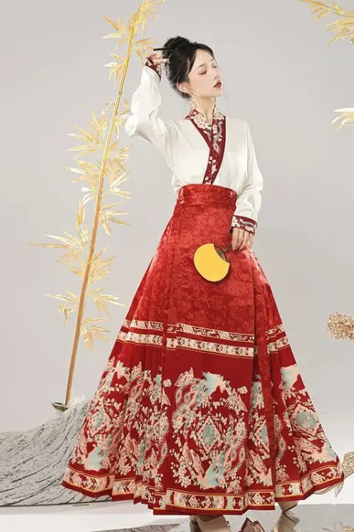 Kf S5e87aeff11af464d958e83975ec6e8dey New Chinese Style Ming Improved Hanfu Women Horse Face Skirt Sets Chinese Traditional Dress Costume New Chinese Style Ming Improved Hanfu Women Horse-face Skirt Sets Chinese Traditional Dress Costume ханьфу Vestidos Para Mujer