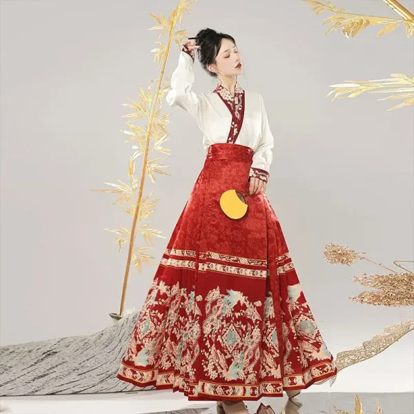 Kf S5e87aeff11af464d958e83975ec6e8dey New Chinese Style Ming Improved Hanfu Women Horse Face Skirt Sets Chinese Traditional Dress Costume New Chinese Style Ming Improved Hanfu Women Horse-face Skirt Sets Chinese Traditional Dress Costume ханьфу Vestidos Para Mujer