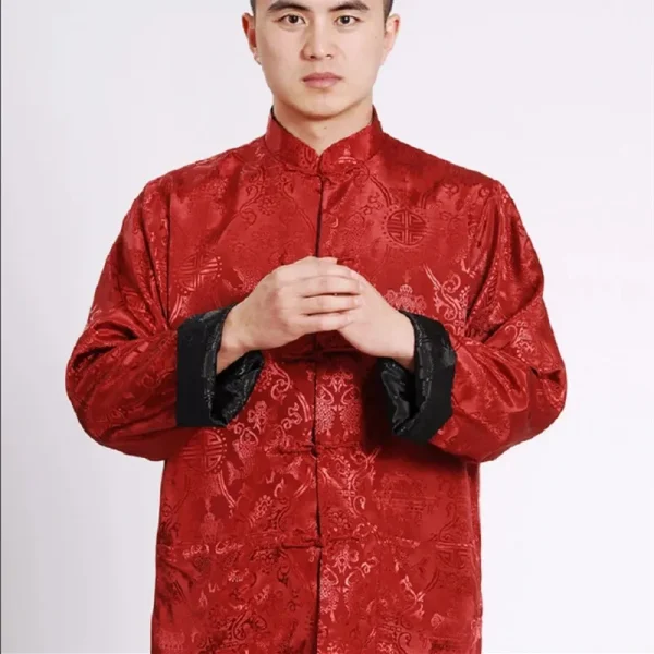 Kf S604949b7019641488936988b1c52f369v Hot Sale Men Chinese Style Satin Silk Tang Suit Jacket Double Faced Long Sleeve Kung Fu Hot Sale Men Chinese Style Satin Silk Tang Suit Jacket Double Faced Long Sleeve Kung Fu Coat Hanfu Clothing Jackets Size S-3XL